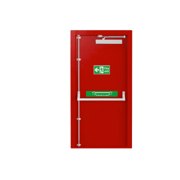 Bangladesh Alliance Accord Double Leaf Fire Rated Fireproof Steel Door With Vision Panel And Panic Push Bar